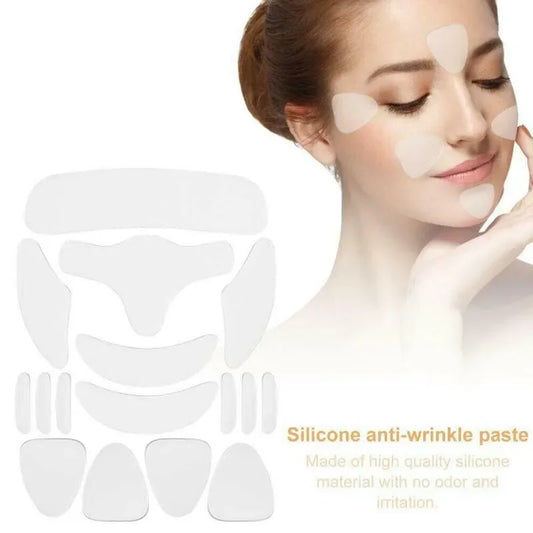 BelleCare™ — 16pcs Reusable Silicone Anti-Aging Pads for Face & Neck